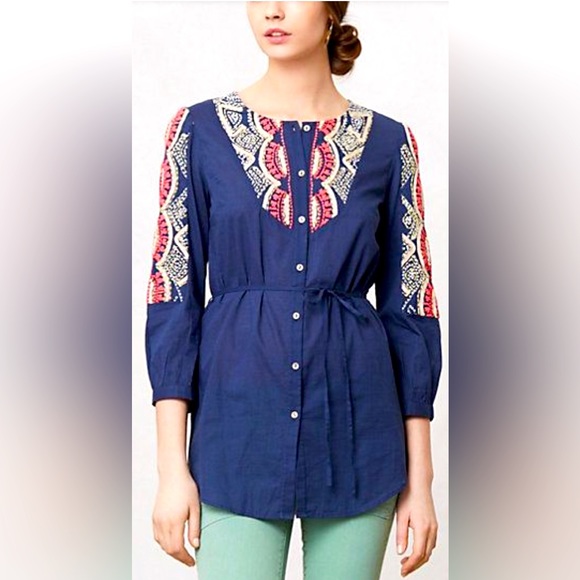 Anthropologie Hei Hei Tunic / Size 0 / 100% cotton - Picture 1 of 6